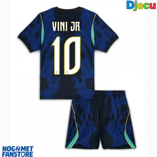 Brazil Vinicius Junior #10 Gostujuci Dres za djecu SP 2026 Kratak Rukav (+ Kratke hlače)